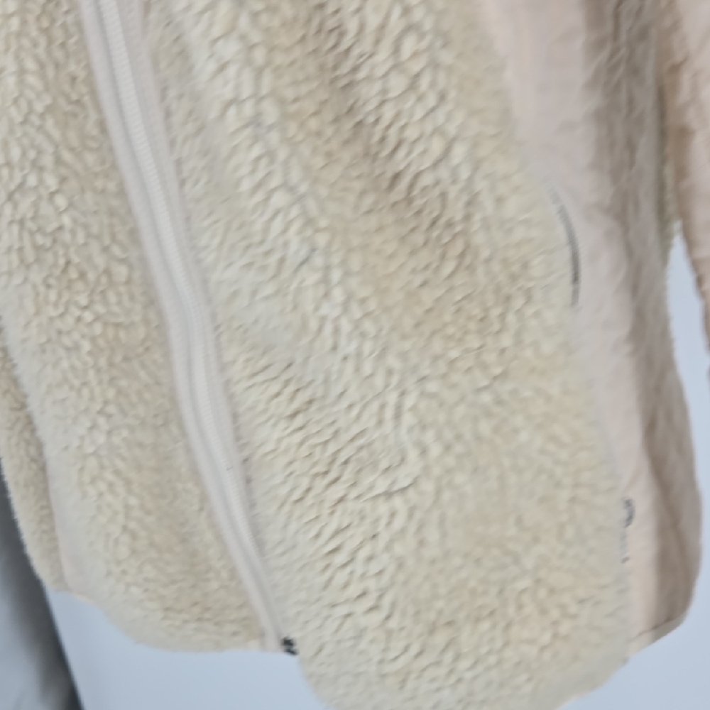 Patagonia Cream Teddy Jacket Full-Zip Stand-Up Collar - Picture 5 of 14